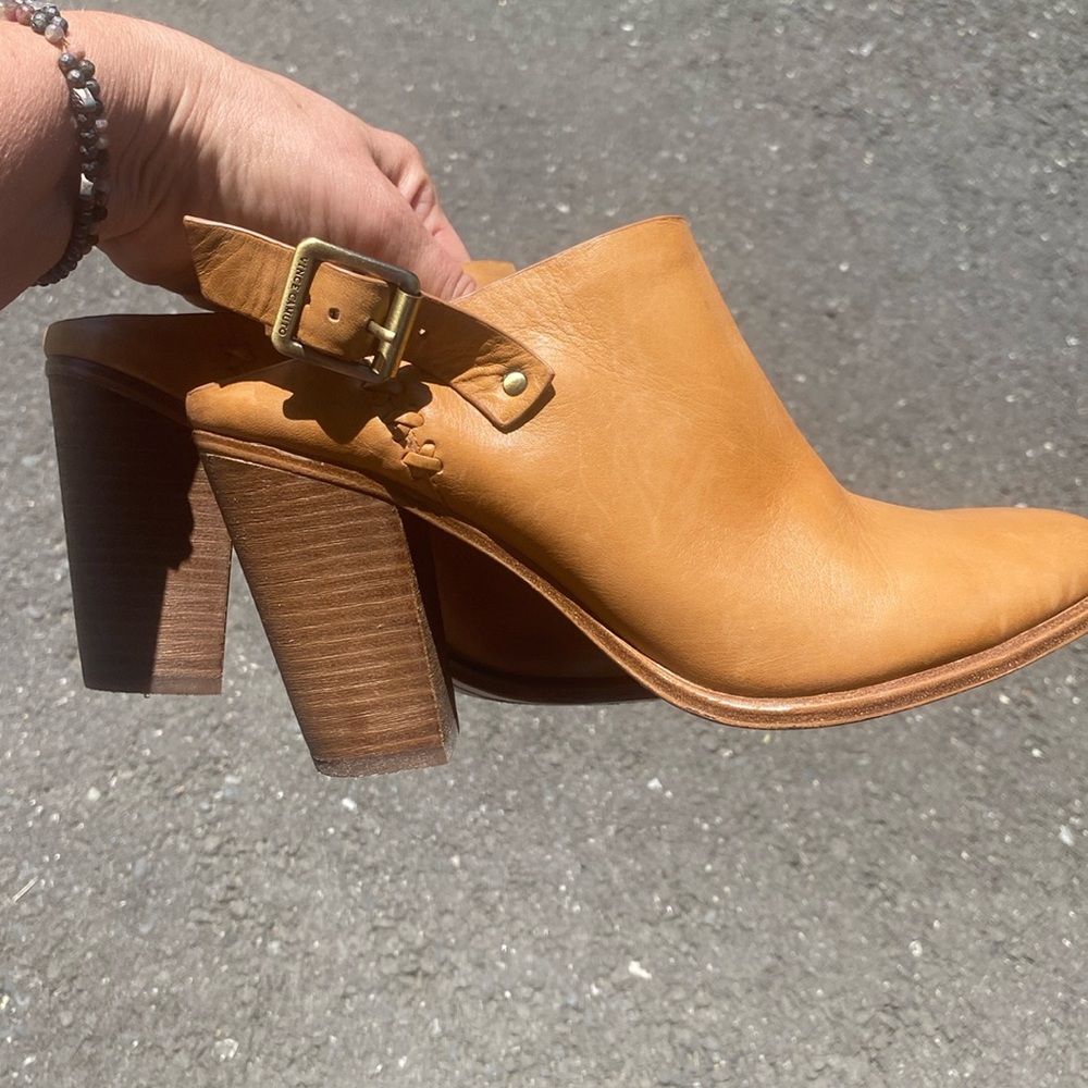 Vince Camuto sling back heels super soft leather
